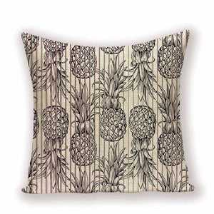 Ananas Cushion Cover Interesting Fruit Pineapple Throw Pillow Case Linen 45 x 45 Custom Living Room Decoration Home Pillow Cases