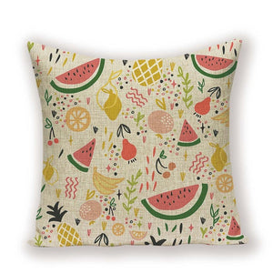 Ananas Cushion Cover Interesting Fruit Pineapple Throw Pillow Case Linen 45 x 45 Custom Living Room Decoration Home Pillow Cases