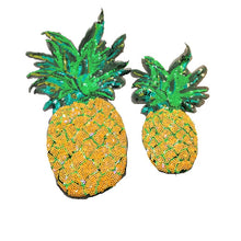 Load image into Gallery viewer, 2Sets Sew On Sequin Pineapple Patch Fruits Applique Ananas Beaded Patches For Dress Appliques Parches DIY Accessories AC0967