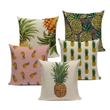 Load image into Gallery viewer, Pineapple Pillow Case Tropical Style Linen ananas Almofadas 45Cmx45Cm Cushion Cover Square Promotion Home Decor Almofadas Fundas