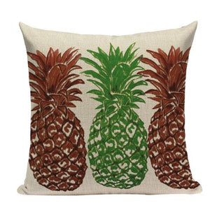 Pineapple Pillow Case Tropical Style Linen ananas Almofadas 45Cmx45Cm Cushion Cover Square Promotion Home Decor Almofadas Fundas