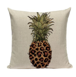 Pineapple Pillow Case Tropical Style Linen ananas Almofadas 45Cmx45Cm Cushion Cover Square Promotion Home Decor Almofadas Fundas