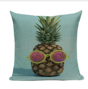 Pineapple Pillow Case Tropical Style Linen ananas Almofadas 45Cmx45Cm Cushion Cover Square Promotion Home Decor Almofadas Fundas