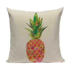 Pineapple Pillow Case Tropical Style Linen ananas Almofadas 45Cmx45Cm Cushion Cover Square Promotion Home Decor Almofadas Fundas