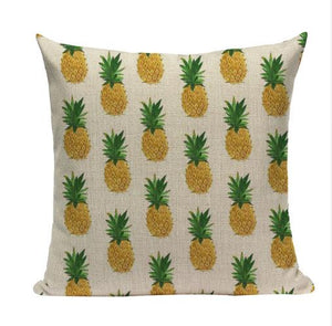 Pineapple Pillow Case Tropical Style Linen ananas Almofadas 45Cmx45Cm Cushion Cover Square Promotion Home Decor Almofadas Fundas