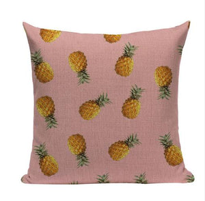 Pineapple Pillow Case Tropical Style Linen ananas Almofadas 45Cmx45Cm Cushion Cover Square Promotion Home Decor Almofadas Fundas