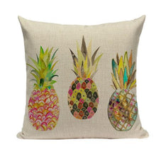 Load image into Gallery viewer, Pineapple Pillow Case Tropical Style Linen ananas Almofadas 45Cmx45Cm Cushion Cover Square Promotion Home Decor Almofadas Fundas