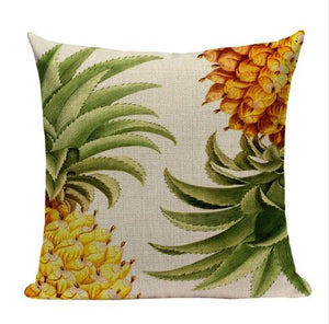 Pineapple Pillow Case Tropical Style Linen ananas Almofadas 45Cmx45Cm Cushion Cover Square Promotion Home Decor Almofadas Fundas