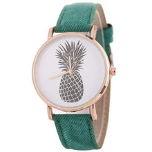 Load image into Gallery viewer, Women Casual Watch Leather Band Stainless Steel Analog Quartz Wristwatch Lady Female Simple Pineapple Watches Montre Femme