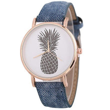 Load image into Gallery viewer, Women Casual Watch Leather Band Stainless Steel Analog Quartz Wristwatch Lady Female Simple Pineapple Watches Montre Femme