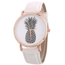 Load image into Gallery viewer, Women Casual Watch Leather Band Stainless Steel Analog Quartz Wristwatch Lady Female Simple Pineapple Watches Montre Femme