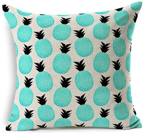 Pineapple Cushions Tropical Fruit Cover Pillows Zaka MGeometry Ananas Gifts Medical Students Pillow Cover 17.7Inch Burlap Fancy