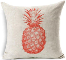 Load image into Gallery viewer, Pineapple Cushions Tropical Fruit Cover Pillows Zaka MGeometry Ananas Gifts Medical Students Pillow Cover 17.7Inch Burlap Fancy