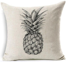 Load image into Gallery viewer, Pineapple Cushions Tropical Fruit Cover Pillows Zaka MGeometry Ananas Gifts Medical Students Pillow Cover 17.7Inch Burlap Fancy