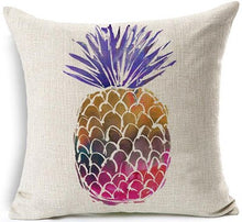 Load image into Gallery viewer, Pineapple Cushions Tropical Fruit Cover Pillows Zaka MGeometry Ananas Gifts Medical Students Pillow Cover 17.7Inch Burlap Fancy