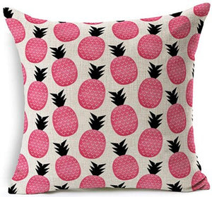 Pineapple Cushions Tropical Fruit Cover Pillows Zaka MGeometry Ananas Gifts Medical Students Pillow Cover 17.7Inch Burlap Fancy