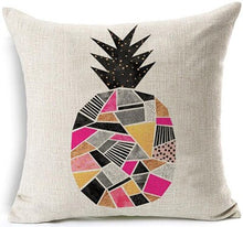 Load image into Gallery viewer, Pineapple Cushions Tropical Fruit Cover Pillows Zaka MGeometry Ananas Gifts Medical Students Pillow Cover 17.7Inch Burlap Fancy