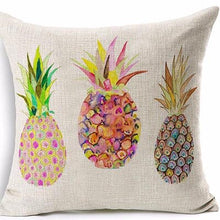 Load image into Gallery viewer, Pineapple Cushions Tropical Fruit Cover Pillows Zaka MGeometry Ananas Gifts Medical Students Pillow Cover 17.7Inch Burlap Fancy