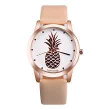 Load image into Gallery viewer, Luxury Pineapple Faux Leather Women Dress Watches Wristwatch Fashion Ladies Bracelet Female Round Clock Quartz Watch #D