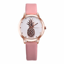 Load image into Gallery viewer, Style Quartz Women Watch Top Fashion Womens Pineapple Faux Leather Analog Quartz Watch With Crystals Clocks Women