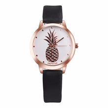 Load image into Gallery viewer, Style Quartz Women Watch Top Fashion Womens Pineapple Faux Leather Analog Quartz Watch With Crystals Clocks Women