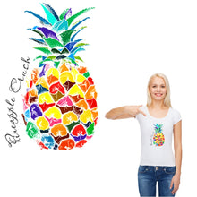 Load image into Gallery viewer, color pineapple patches for clothing diy transfert thermocollants t-shirt kids women clothes iron patch vetement ananas stickers