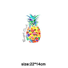 Load image into Gallery viewer, color pineapple patches for clothing diy transfert thermocollants t-shirt kids women clothes iron patch vetement ananas stickers