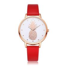 Load image into Gallery viewer, TZ#501 Luxury Fashion Leather Band Analog Quartz Round Wrist Watch Pineapple pattern Free Shipping