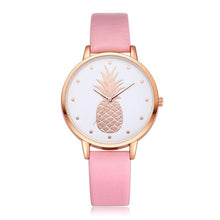 Load image into Gallery viewer, TZ#501 Luxury Fashion Leather Band Analog Quartz Round Wrist Watch Pineapple pattern Free Shipping