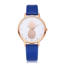 Load image into Gallery viewer, TZ#501 Luxury Fashion Leather Band Analog Quartz Round Wrist Watch Pineapple pattern Free Shipping