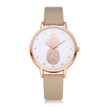 Load image into Gallery viewer, TZ#501 Luxury Fashion Leather Band Analog Quartz Round Wrist Watch Pineapple pattern Free Shipping