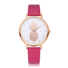 Load image into Gallery viewer, TZ#501 Luxury Fashion Leather Band Analog Quartz Round Wrist Watch Pineapple pattern Free Shipping