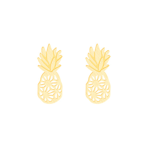 Dainty Pineapple Earings Fashion Jewelry Stainless Steel Gold Color Ananas Charms Earrings For Women bff boucle d'oreille femme