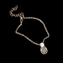 Load image into Gallery viewer, European Summer Fruit Ananas Chain Bracelets for Women Zinc Alloy Hollow Out Metal Pineapple Charm Bracelets Fashion Jewelry